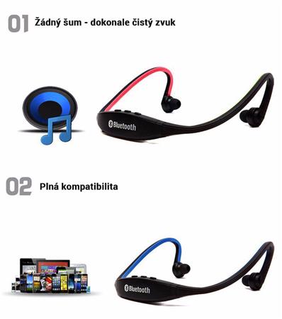 Sportovní bluetooth sluchátka s HANDSFREE